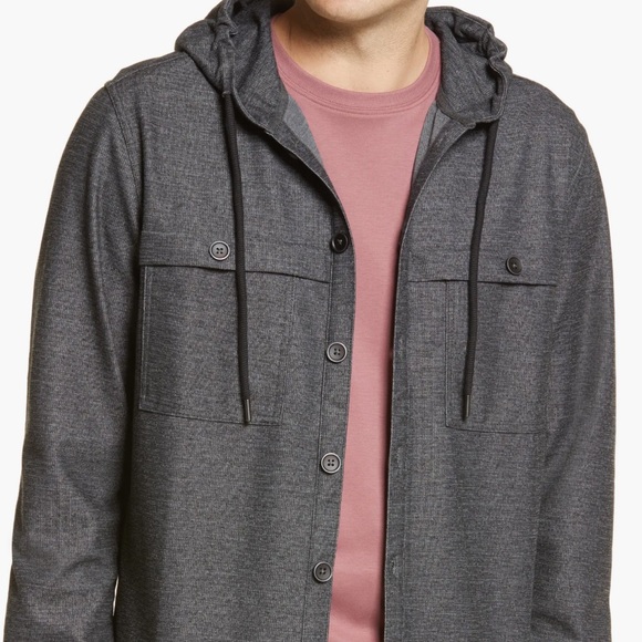 NWT Robert Barakett Banya Hooded Shirt Jacket - Picture 5 of 6